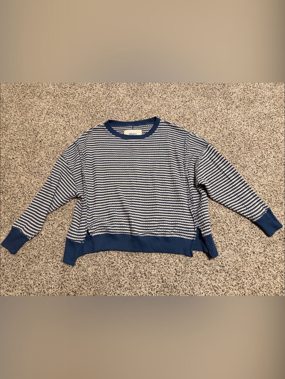 American Eagle Outfitters Navy & White Striped long sleeve